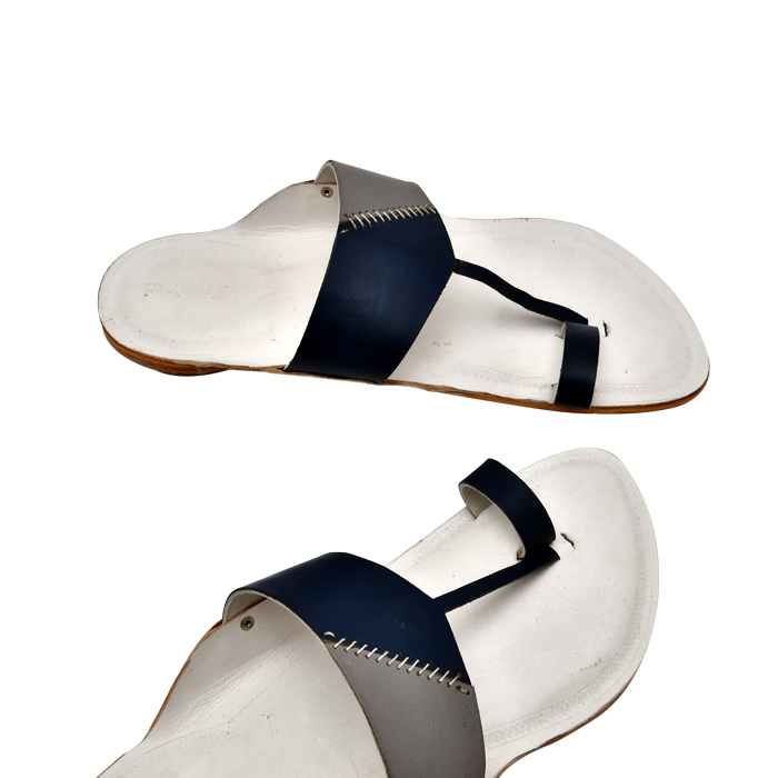Multi-Colour Handmade Kolhapuri Chappal for Men - image 3
